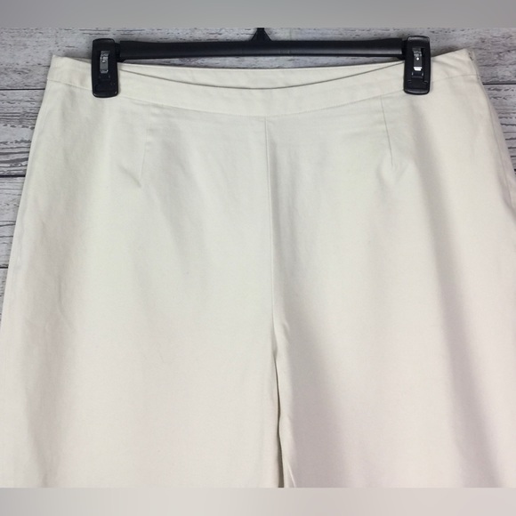 J Jill Beige Flat Front Stretch Ankle Pants - Picture 2 of 9